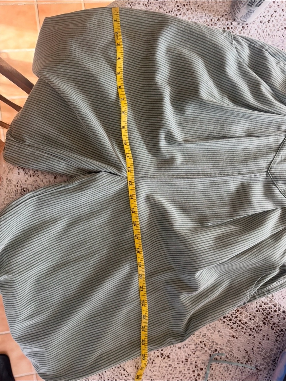 Billy T Green Striped Cotton Overalls - Picture 10 of 11